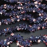 Patriotic Tinsel Garland (6 pieces) - Bulk