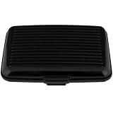 Trademark Home 82-9216 Aluminum Credit Card Wallet RFID Blocking Case, Black
