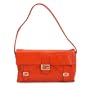 Fendi Orange Baguette Leather Shoulder Handbag (5"H x 9 1/2"W x 3"D. Top handle; 7" drop, Orange)
