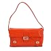Fendi Orange Baguette Leather Shoulder Handbag