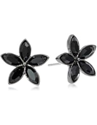 Carolee "Jet Basics" Jet Faceted Bead Tiny Jet Star Earrings