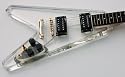 NEW SEE THRU CLEAR ICE ACRYLIC FLYING V ELECTRIC GUITAR