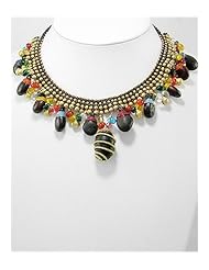 Brass Glass Necklace