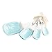 World Market Blue Ceramic Mason Jar Spoon Rest and Measuring Spoons Bundle - Kitchen Utensil and Dining Serving Accessories - Rustic Farmhouse Kitchen Decor - Cooking and Baking Supplies