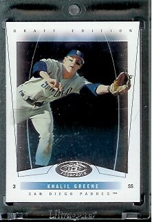2004 Fleer Hot Prospects #25 Khalil Greene San Diego Padres Baseball Card - Mint Condition- In Protective Display Case!!