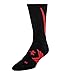 Under Armour Men's Undeniable All Sport Crew Socks (1 Pair), Black/Red, Large