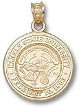 Kansas State Wildcats Solid 10K Gold Seal Pendant