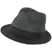 New Linen Cotton Vented Crown Stingy Fedora Hat Black Small - Medium