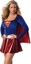 Supergirl Outfit Sexy Adult Womens Halloween Skimpy Superwoman Dress Cute Super Hero Girl Costume