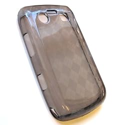 RIM BlackBerry Bold 9700 9780 / BlackBerry Onyx 9020 (AT&T and T-Mobile) Crystal Silicone Skin Case Transparent Smoke Check Pattern Design