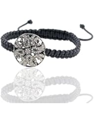 Macrame Jewelry 925 Sterling Silver 1.77 Cts Pave Diamond Designer Bracelet