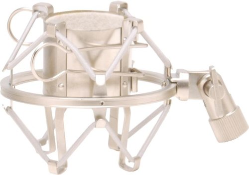 Musicians Gear Studio Microphone Shock Mount, Champagne Condenser