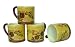 4PC COFFEE MUGS, LARGE MUGS TUSCANY GARDEN DECOR