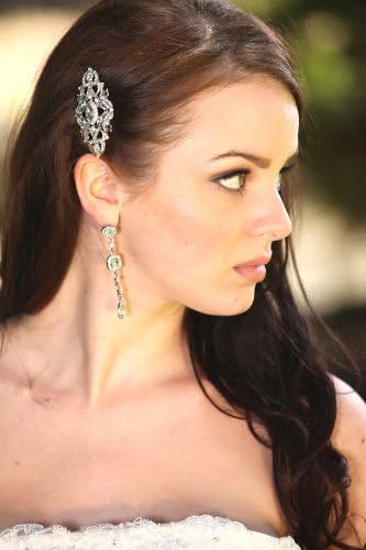 Zita Vintage Inspired Wedding Bridal Crystal Rhinestone Hair Comb Art Deco