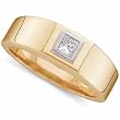 Two Tone Bare and Handsome Men's Diamond Fancy Band