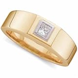 Two Tone Bare and Handsome Men's Diamond Fancy Band