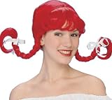 Red Braided Wig Adult
