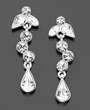 Givenchy Silvertone Crystal Drop Earrings