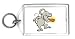 Keychain with food, eating, mouse, dancing, cheese