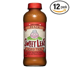 Sweet Leaf Tea, Peach Iced Tea, 20-Ounce Bottles (Pack of 12)