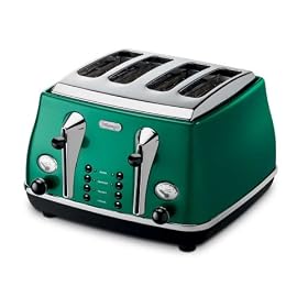De'Longhi Icona CTO4003.G 4-Sl Toaster, Green