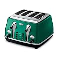 De'Longhi Icona CTO4003.G 4-Sl Toaster, Green