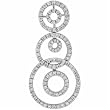 18kt White Gold Multi Loop Diamond Fashion Pendant