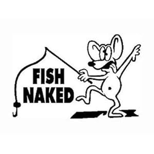 FISH NAKED MOUSE Vinyl sticker/decal (Fishing,anglers)