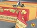 78x58 Inch Polyester Tablecloth - Lemon / Red