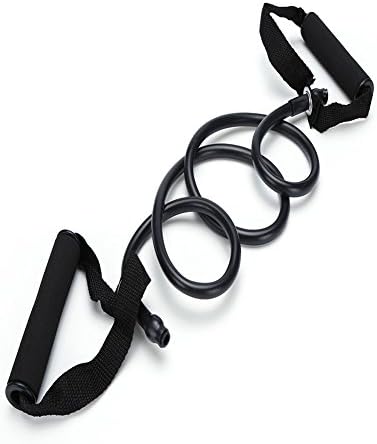 Bluesky Dream Resistance Bands Tube with Foam Handles Sports and Fitness (Black)