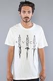 RVCA The Gothic Knives Tee in Vintage White,T-shirts for Men