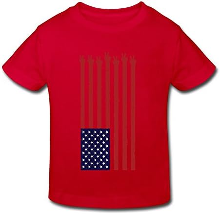 EVAMPIRE Unisex Funny US Flag Yes T Shirt For Kids 2-6 Years Old
