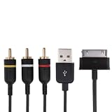 AV Audio Video Cable for Galaxy Tab P1000(Black)