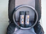 Rampage Products Interior Comfort Combo PacksNeopreneFrontJeepWrangler2003 to 2006Front -Black & Black -Neoprene Seat Covers, 2 Belt pads, Steering wheel cover