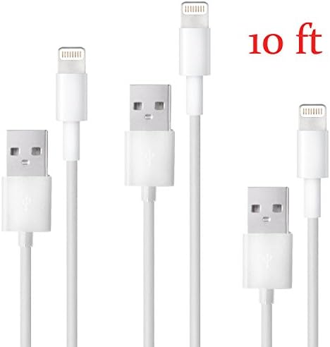 Airtight Cellular Lightning USB Charge and Sync Cables iPhone 5s 5 10ft set3