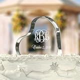 Personalized Monogram Heart Cake Topper