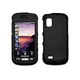 Black Rubberized Snap-On Cover Hard Case Cell Phone Protector for Samsung S ....