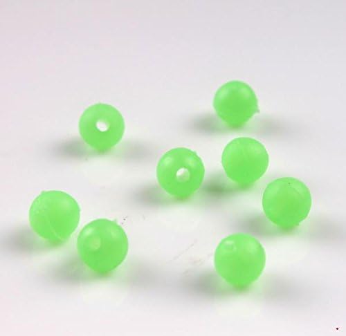 500 X Mixed Glow Beads Round 6mm Rigs Making Soft Fishing Beads - Green and Red