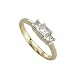 3 Diamond Princess Cut Bridal Engagement Ring 1/2 ct. in 14K Yellow Gold