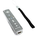 Retail Packing Nintendo Wii Remote Controller Protector Sticker Sheet with Wrist Strap - Black Bling by Bargaincell