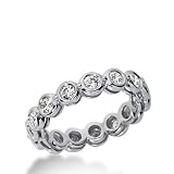 14K White Gold 1.12ct Diamond Wedding Band G-H Color and SI1 Clarity