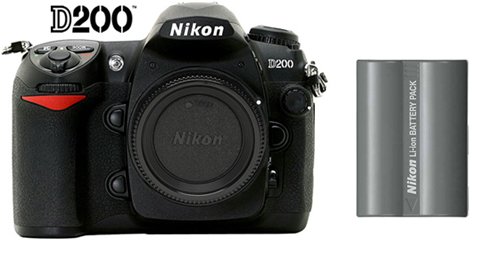 Nikon D200 10 MP Digital SLR Camera + Extra Nikon EN EL3e Battery
