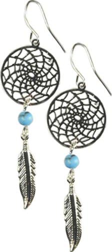 Dream Catcher Earring w/ Turquoise *