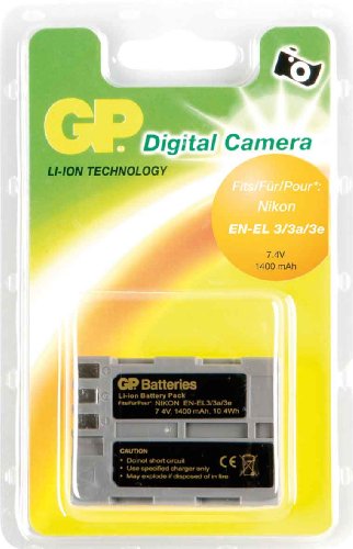GP Akku f&uuml;r Nikon EN-EL3e (Li-Ion, 7,4V, 1400 mAh) Preisvergleich