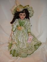 Victorian Porcelain Doll in Spring Green Dress, Prudence