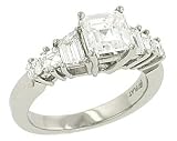 Trapezoid/Asscher Diamond Engagement Ring.93cttw(cz ct