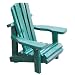 Wood Miniature Small Adirondack Chair With Green Weathered Look 4"