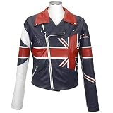 Forzieri Union Jack Flag Men's Genuine Leather Jacket