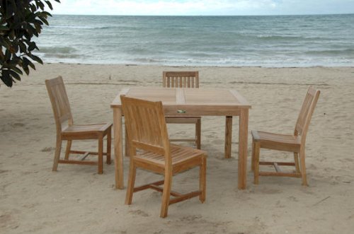 Windsor 47 Square Table + Rialto Dining Chair by Anderson Teak