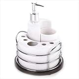 Three In One Ceramic Bath Room Caddy Dispenser... by